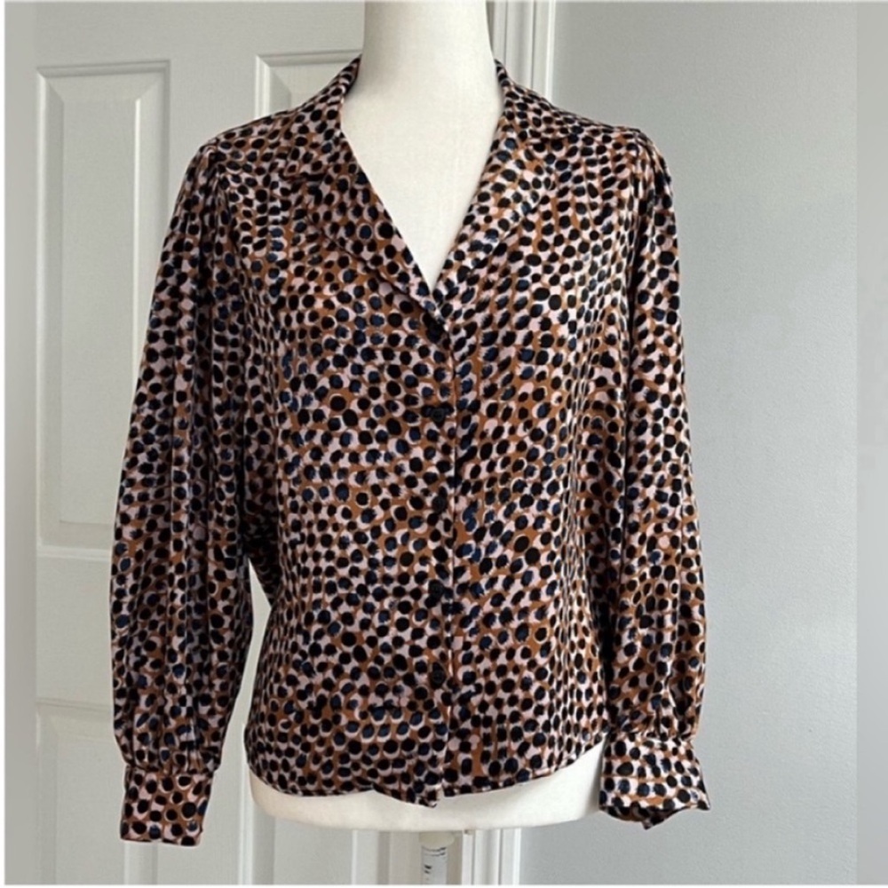 Topshop Blouse Blue/Brown
Animal Print Size 6P